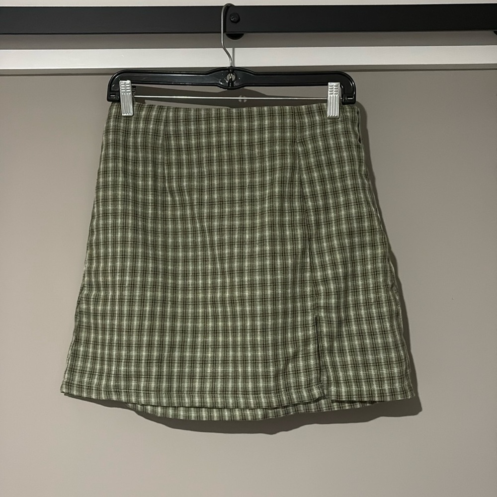 Green plaid Princess Polly skirt